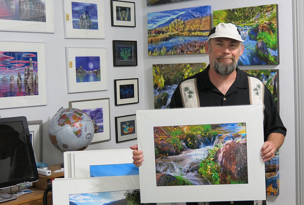 Frank Lee Hawkins at his private art studio.