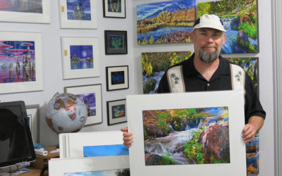 Frank Lee Hawkins at his private art studio.